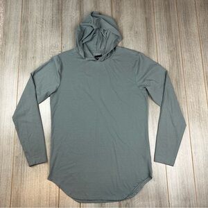 CUTS Clothing Elongated Hoodie Size M Lightweight Stretch Curved PYCA PRO Gray